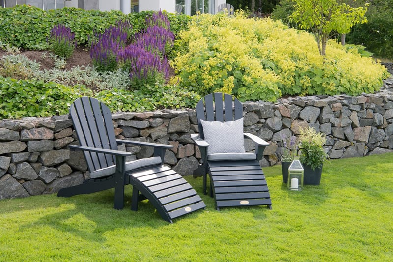 Kansituoli Tennessee jalkatuella Harmaa - Hillerstorp - Puutarhakalusteet - Puutarhatuoli - Aurinkotuoli