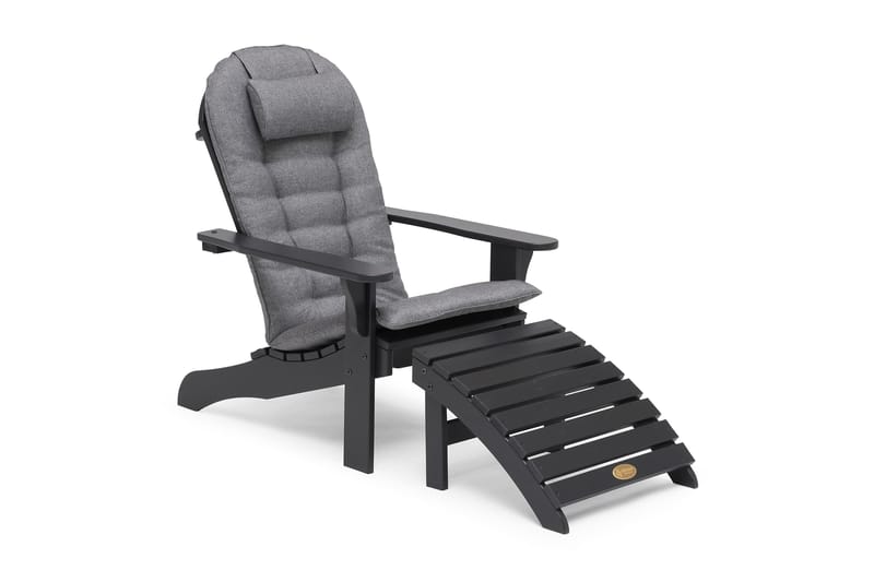 Kansituoli Tennessee jalkatuella Harmaa - Hillerstorp - Puutarhakalusteet - Puutarhatuoli - Aurinkotuoli