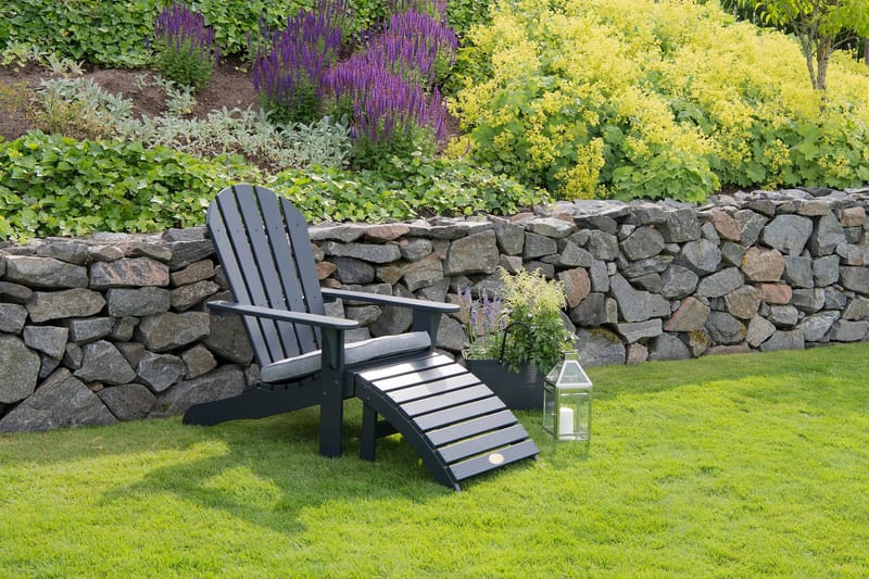 Kansituoli Tennessee jalkatuella Harmaa - Hillerstorp - Puutarhakalusteet - Puutarhatuoli - Aurinkotuoli