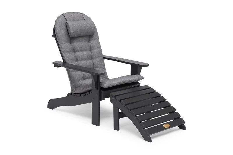 Kansituoli Tennessee jalkatuella Harmaa - Hillerstorp - Puutarhakalusteet - Puutarhatuoli - Aurinkotuoli