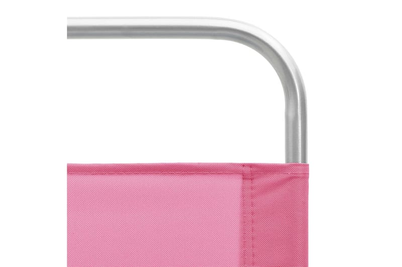 Kokoontaitettavat rantatuolit 2 kpl pinkki kangas - Puutarhakalusteet - Puutarhatuoli - Aurinkotuoli