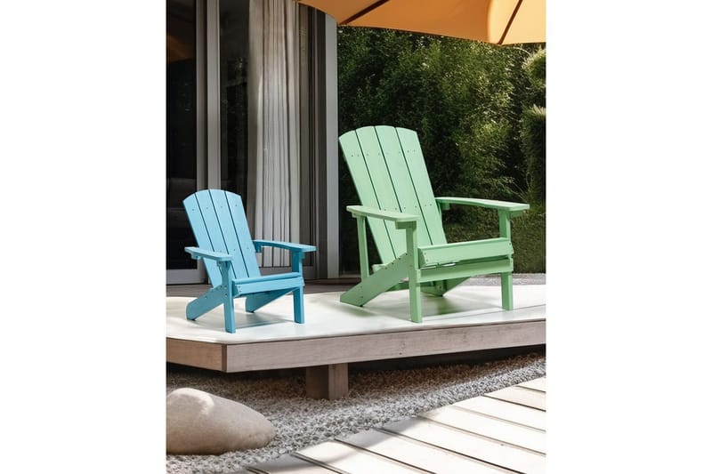 Lastenistuin Adirondack - Sininen - Puutarhakalusteet - Puutarhatuoli - Aurinkotuoli