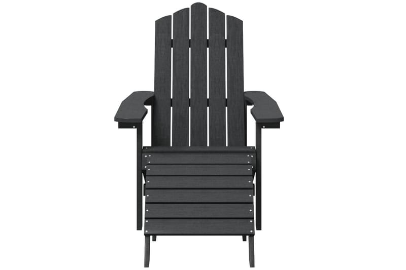 Puutarhatuoli Adirondack jalkarahilla HDPE - Antrasiitti - Puutarhakalusteet - Puutarhatuoli - Aurinkotuoli