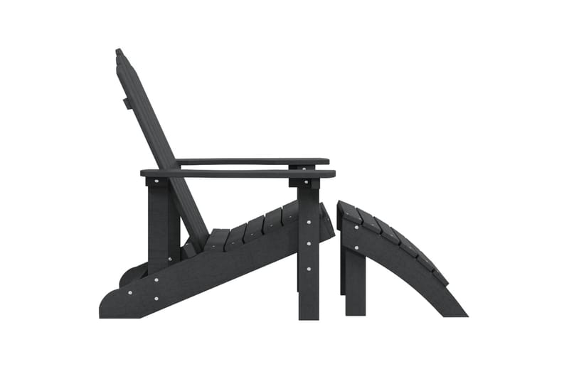 Puutarhatuoli Adirondack jalkarahilla HDPE - Antrasiitti - Puutarhakalusteet - Puutarhatuoli - Aurinkotuoli