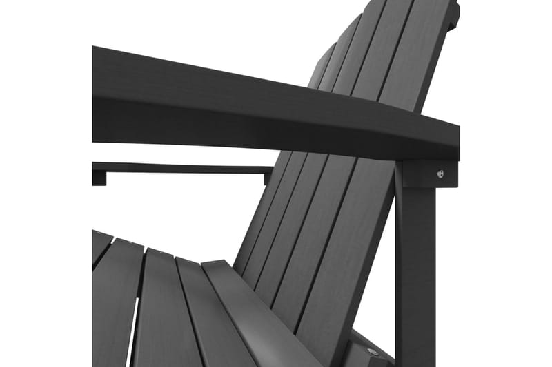 Puutarhatuoli Adirondack jalkarahilla HDPE - Antrasiitti - Puutarhakalusteet - Puutarhatuoli - Aurinkotuoli
