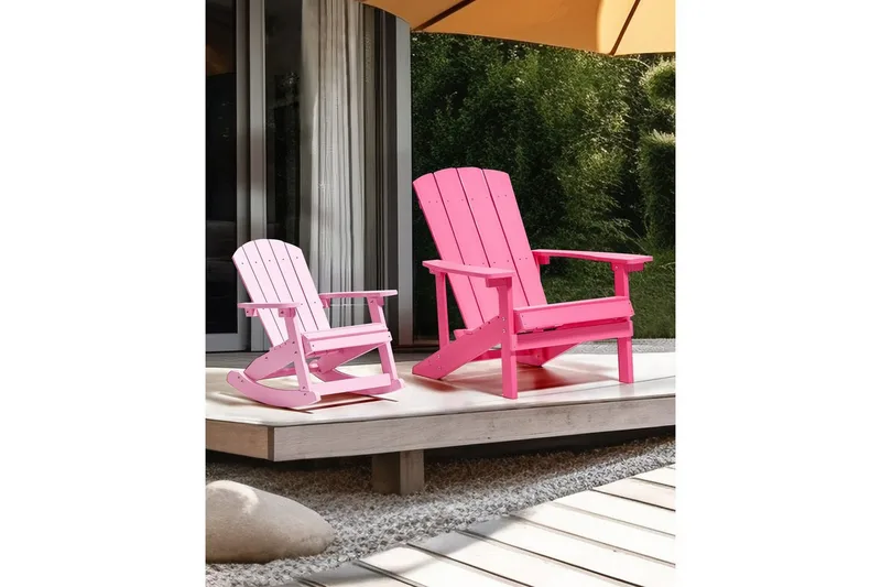 Puutarhatuoli Adirondack - Vaaleanpunainen, 75x88x88 cm - Puutarhakalusteet - Puutarhatuoli - Aurinkotuoli