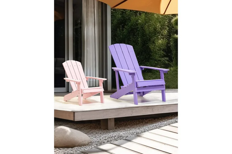 Puutarhatuoli Adirondack - Violetti, 75x88x88 cm - Puutarhakalusteet - Puutarhatuoli - Aurinkotuoli