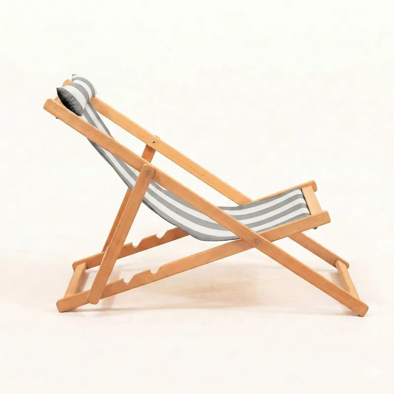 Romira Aurinkovuode ulkokäyttöön - Harmaa ja valkoinen - Puutarhakalusteet - Puutarhatuoli - Aurinkotuoli