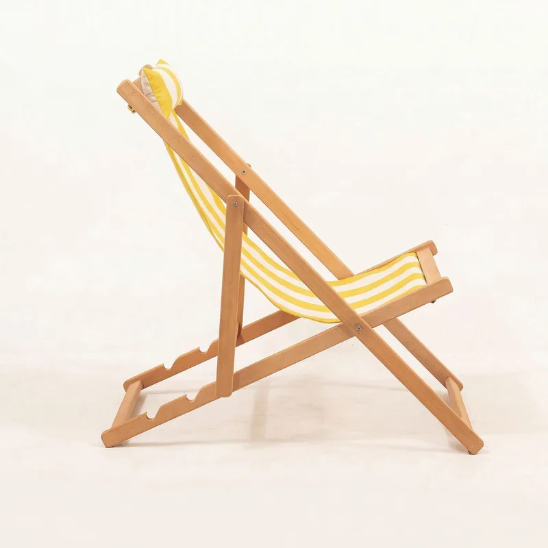 Romira Aurinkovuode ulkokäyttöön - Keltainen ja valkoinen - Puutarhakalusteet - Puutarhatuoli - Aurinkotuoli