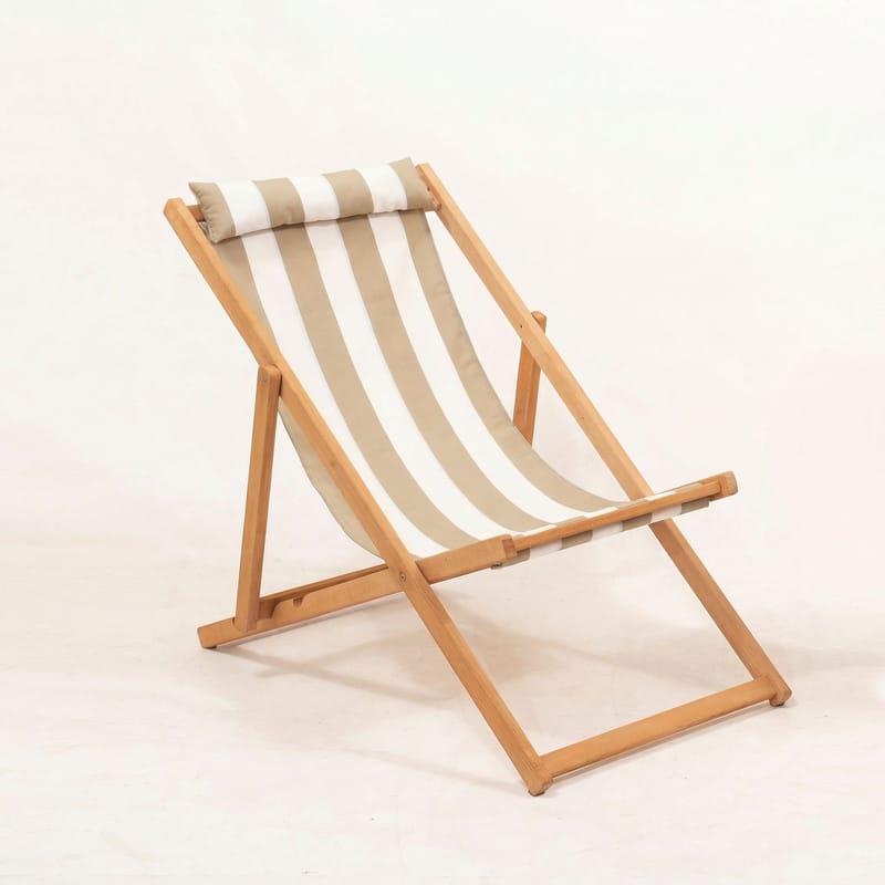 Romira Aurinkovuode ulkokäyttöön - Ruskea ja valkoinen - Puutarhakalusteet - Puutarhatuoli - Aurinkotuoli