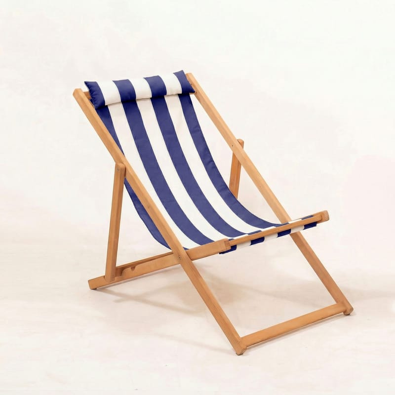 Romira Aurinkovuode ulkokäyttöön - Sininen ja valkoinen - Puutarhakalusteet - Puutarhatuoli - Aurinkotuoli