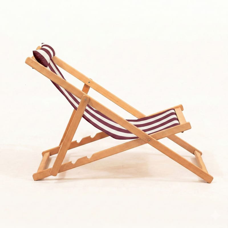 Romira Aurinkovuode ulkokäyttöön - Viininpunainen ja valkoinen - Puutarhakalusteet - Puutarhatuoli - Aurinkotuoli