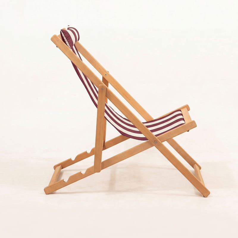 Romira Aurinkovuode ulkokäyttöön - Viininpunainen ja valkoinen - Puutarhakalusteet - Puutarhatuoli - Aurinkotuoli