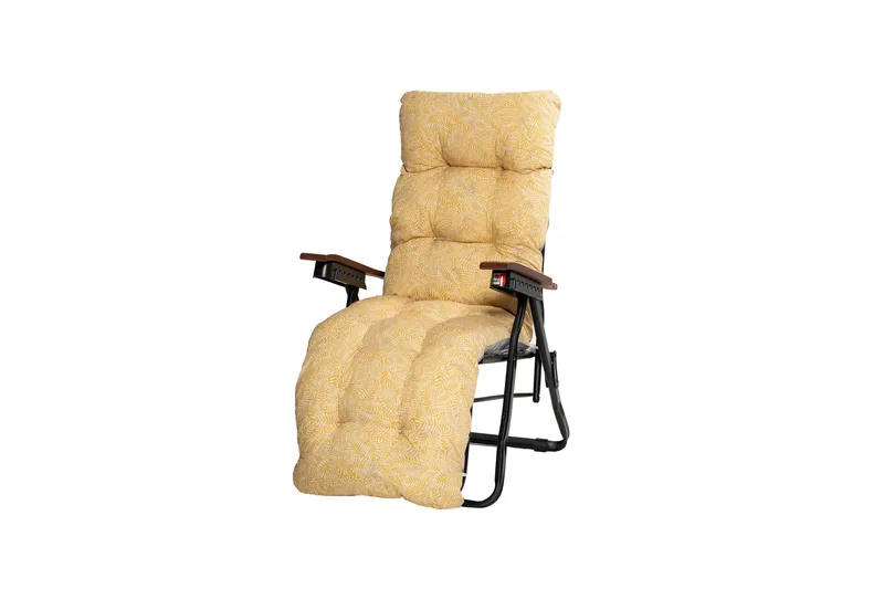 Tourra Baden baden -tuoli tyynyllä, Musta/Keltainen