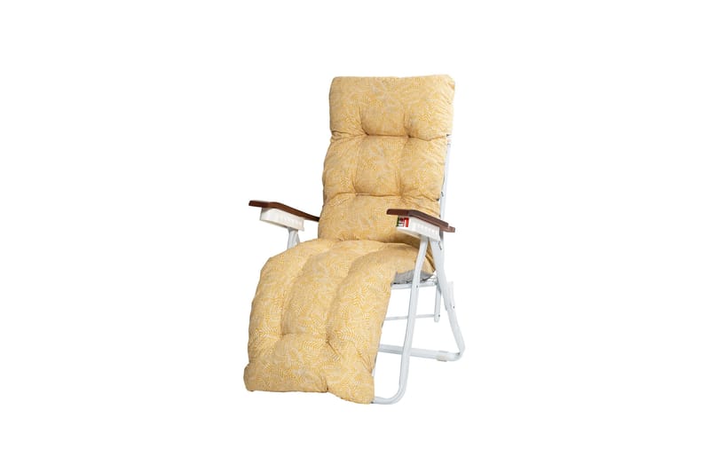 Tourra Baden baden -tuoli tyynyllä, Valkoinen/Keltainen