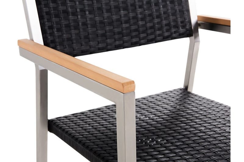 Bacoli Käsinojatuoli - Musta/Hopea - Puutarhakalusteet - Puutarhatuoli - Karmituoli ulos