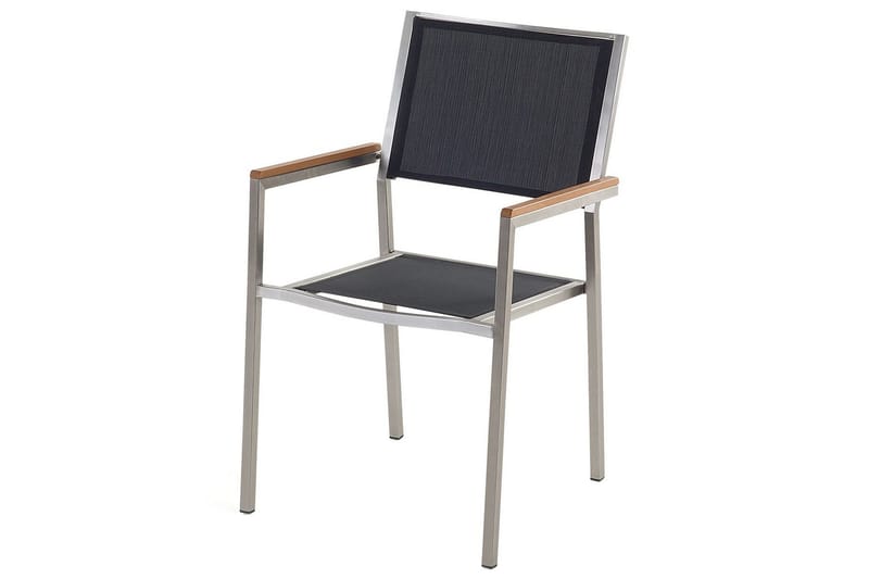 Bacoli Käsinojatuoli, Musta/Hopea