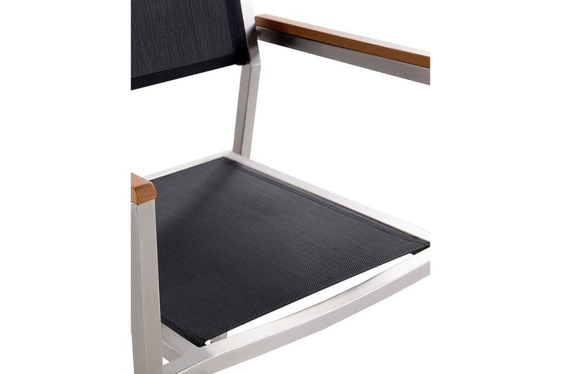 Bacoli Käsinojatuoli - Musta/Hopea - Puutarhakalusteet - Puutarhatuoli - Karmituoli ulos