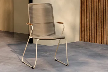 Bois ruokatuoli ulkokäyttöön - Beige - Puutarhakalusteet - Puutarhatuoli - Karmituoli ulos