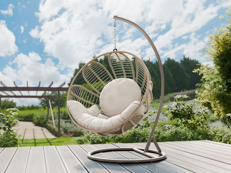 Bravion-ulkokäyttöön tarkoitettu riippukeinu - beige - Puutarhakalusteet - Puutarhatuoli - Riipputuoli