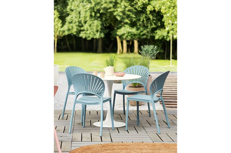 Casarano Ruokatuoli Ulkokäyttöön - Sininen - Puutarhakalusteet - Puutarhatuoli - Karmituoli ulos