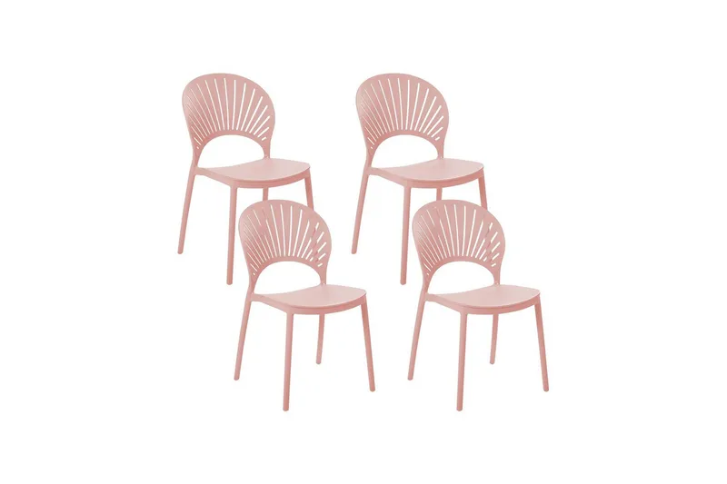 Casarano Ruokatuoli Ulkokäyttöön - Vaaleanpunainen - Puutarhakalusteet - Puutarhatuoli - Karmituoli ulos