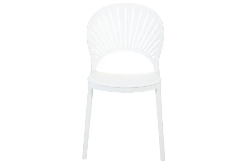 Casarano Ruokatuoli Ulkokäyttöön - Valkoinen - Puutarhakalusteet - Puutarhatuoli - Karmituoli ulos