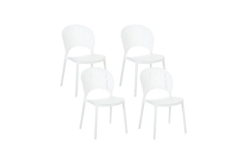 Casarano Ruokatuoli Ulkokäyttöön - Valkoinen - Puutarhakalusteet - Puutarhatuoli - Karmituoli ulos