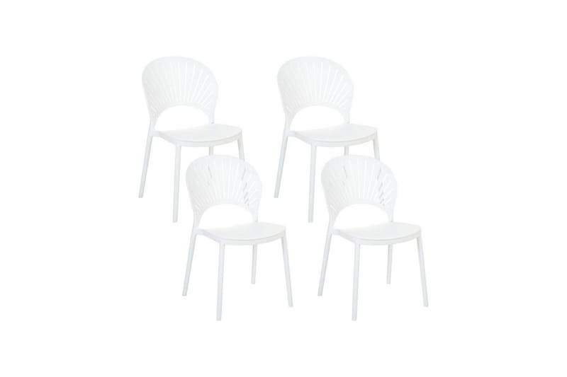 Casarano Ruokatuoli Ulkokäyttöön - Valkoinen - Puutarhakalusteet - Puutarhatuoli - Karmituoli ulos