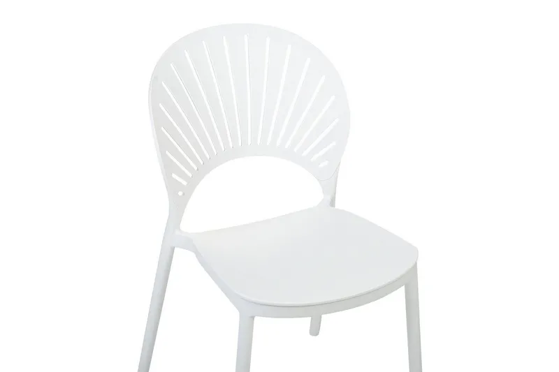 Casarano Ruokatuoli Ulkokäyttöön - Valkoinen - Puutarhakalusteet - Puutarhatuoli - Karmituoli ulos