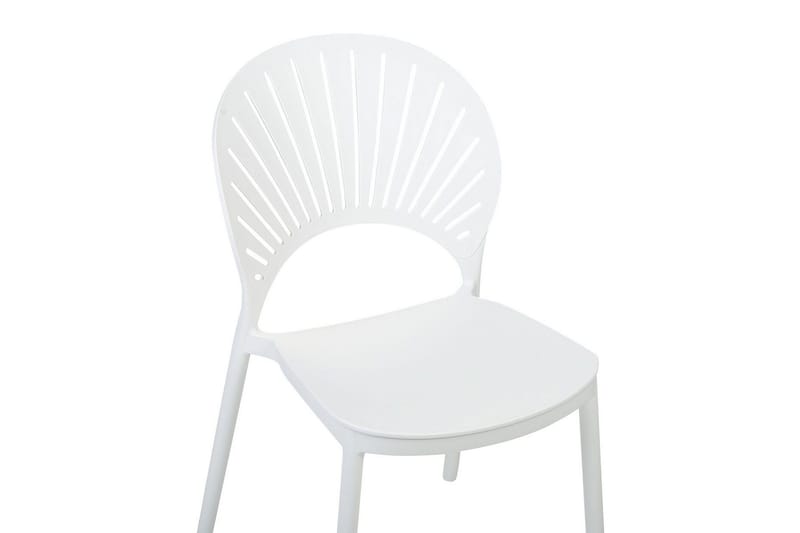 Casarano Ruokatuoli Ulkokäyttöön - Valkoinen - Puutarhakalusteet - Puutarhatuoli - Karmituoli ulos