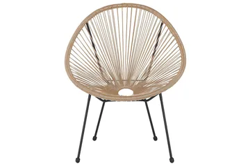 Cayaco Ulkotuoli - Luonnollinen/Beige/Musta - Puutarhakalusteet - Puutarhatuoli - Ulkotilan nojatuolit