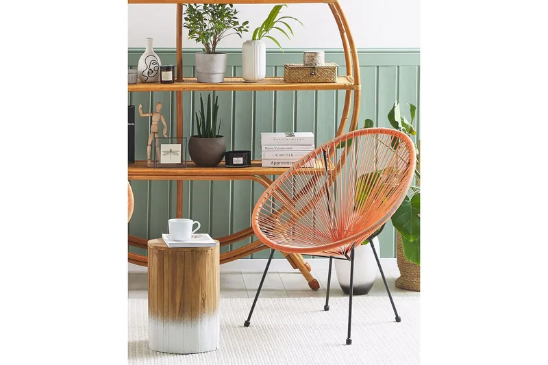 Cayaco Ulkotuoli - Oranssi/Musta - Puutarhakalusteet - Puutarhatuoli - Ulkotilan nojatuolit