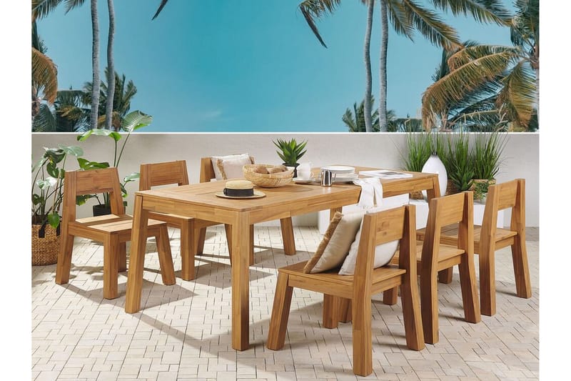 Coteto Ruokatuoli Ulkokäyttöön - Vaalean Ruskea - Puutarhakalusteet - Puutarhatuoli - Karmituoli ulos