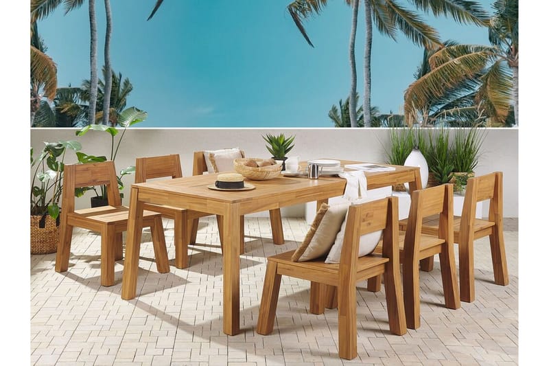 Coteto Ruokatuoli Ulkokäyttöön - Vaalean Ruskea - Puutarhakalusteet - Puutarhatuoli - Karmituoli ulos