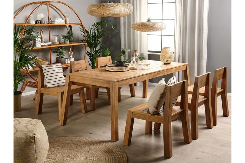 Coteto Ruokatuoli Ulkokäyttöön - Vaalean Ruskea - Puutarhakalusteet - Puutarhatuoli - Karmituoli ulos