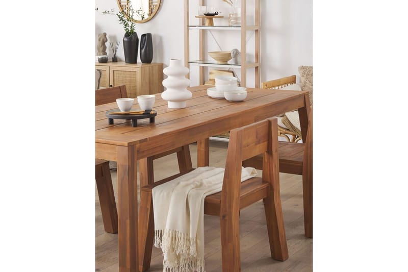 Coteto Ruokatuoli Ulkokäyttöön - Vaalean Ruskea - Puutarhakalusteet - Puutarhatuoli - Karmituoli ulos