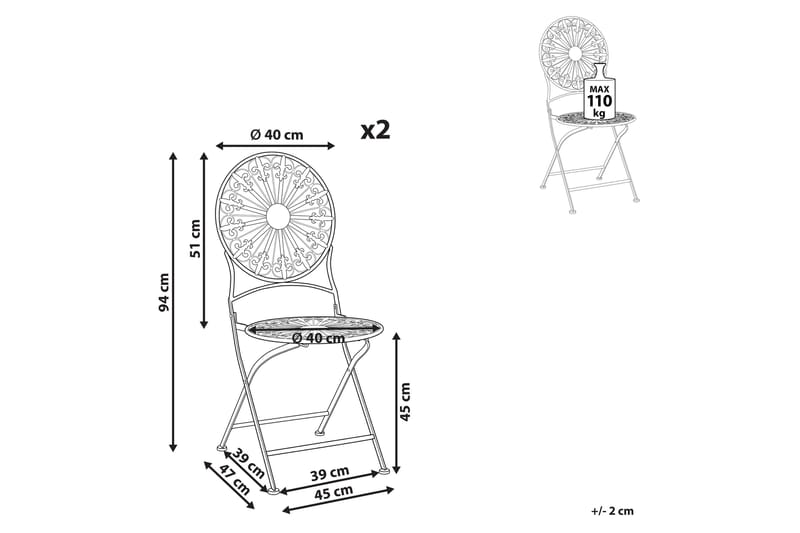Dursley Ruokatuoli Ulkokäyttöön - Valkoinen - Puutarhakalusteet - Puutarhatuoli - Karmituoli ulos