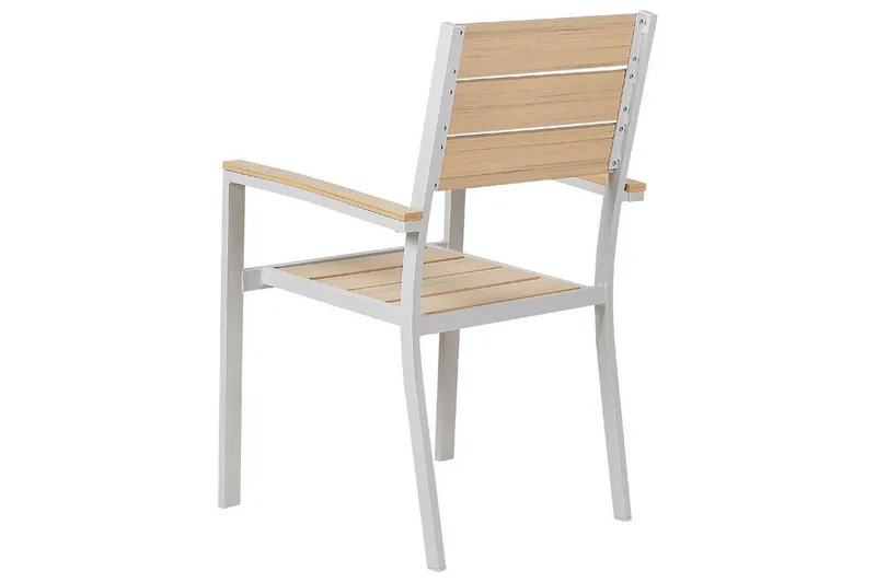 Edmundston Käsinojatuoli - Beige/Valkoinen - Puutarhakalusteet - Puutarhatuoli - Karmituoli ulos