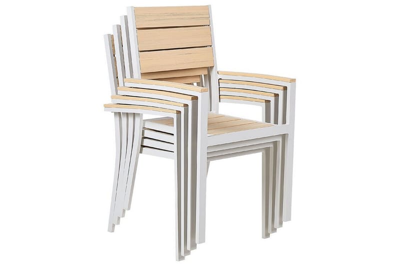 Edmundston Käsinojatuoli - Beige/Valkoinen - Puutarhakalusteet - Puutarhatuoli - Karmituoli ulos