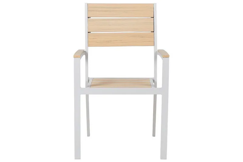 Edmundston Käsinojatuoli - Beige/Valkoinen - Puutarhakalusteet - Puutarhatuoli - Karmituoli ulos