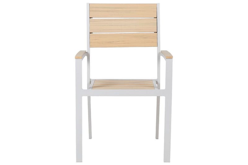 Edmundston Käsinojatuoli - Beige/Valkoinen - Puutarhakalusteet - Puutarhatuoli - Karmituoli ulos