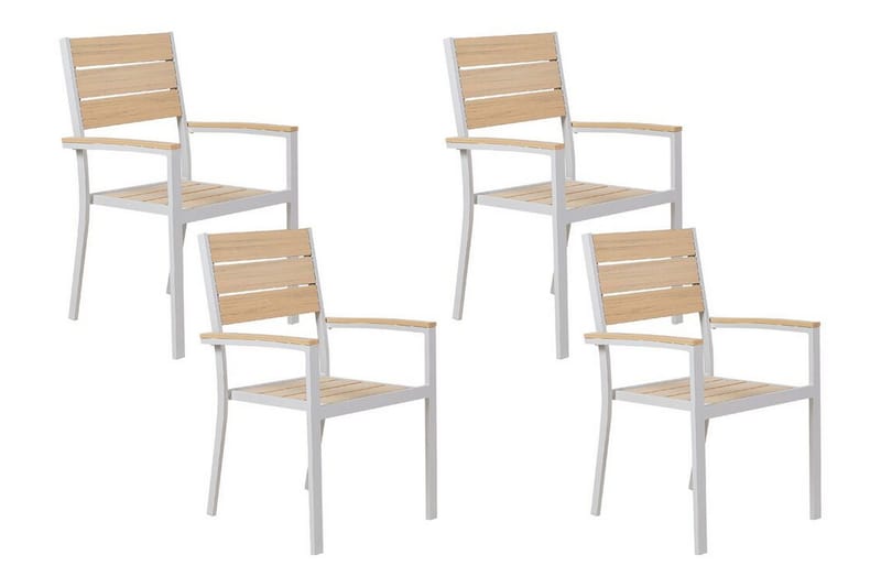 Edmundston Käsinojatuoli - Beige/Valkoinen - Puutarhakalusteet - Puutarhatuoli - Karmituoli ulos