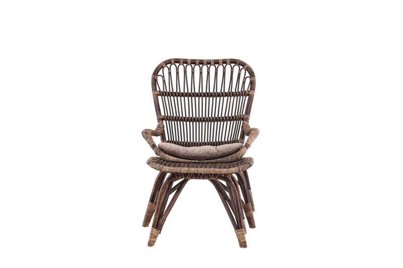 Ella Ulkotuoli - Tumma pähkinä - Puutarhakalusteet - Puutarhatuoli - Ulkotilan nojatuolit