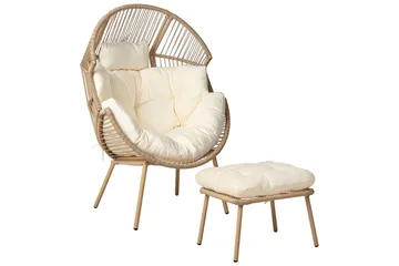 Fåtölj Beliani Murano Off White - Puutarhakalusteet - Puutarhatuoli - Ulkotilan nojatuolit