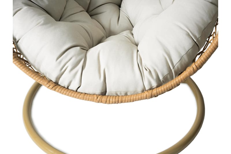 Fogo Riippukeinu Ulkokäyttöön – Riipputuoli – Keinu jalustalla parvekkeelle terassille 95 cm - Ruskea/Beige - Puutarhakalusteet - Puutarhatuoli - Riipputuoli