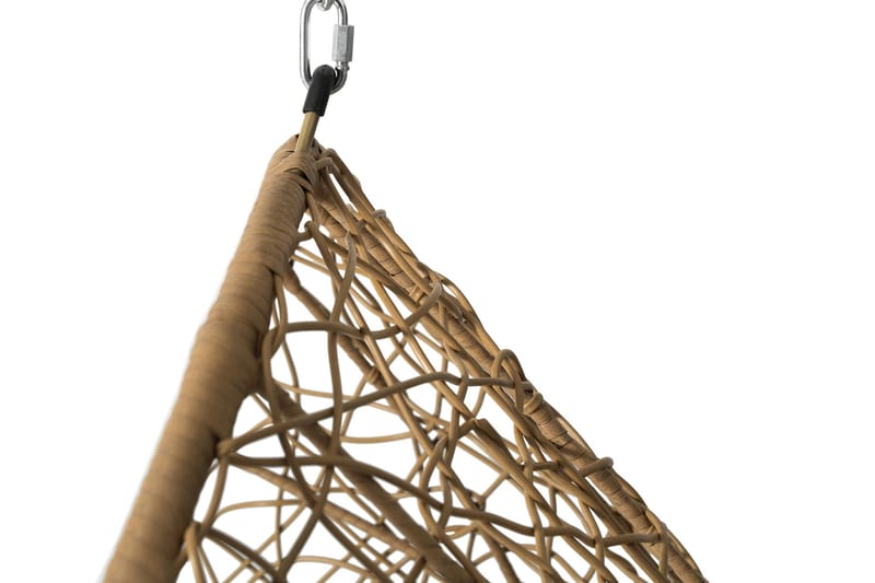 Fogo Riippukeinu Ulkokäyttöön – Riipputuoli – Keinu jalustalla parvekkeelle terassille 95 cm - Ruskea/Beige - Puutarhakalusteet - Puutarhatuoli - Riipputuoli