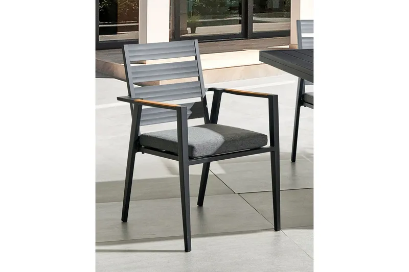 Fortify Käsinojatuoli - Musta/Harmaa - Puutarhakalusteet - Puutarhatuoli - Karmituoli ulos