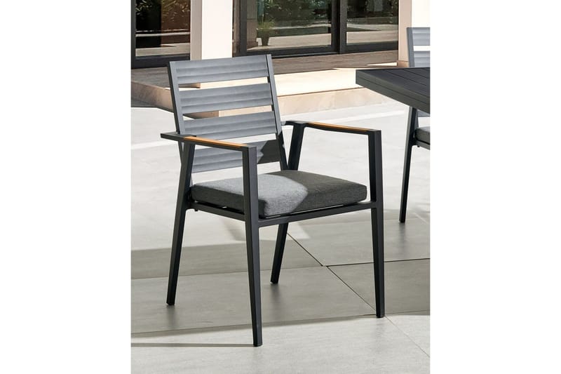 Fortify Käsinojatuoli - Musta/Harmaa - Puutarhakalusteet - Puutarhatuoli - Karmituoli ulos