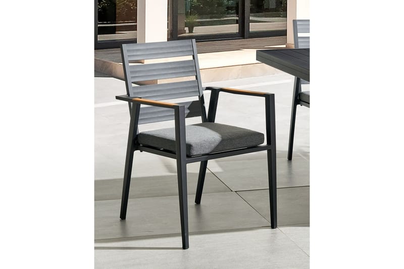 Fortify Käsinojatuoli - Musta/Harmaa - Puutarhakalusteet - Puutarhatuoli - Karmituoli ulos